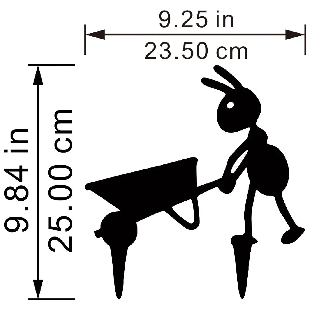 HelloYoung Metal Ant Garden Ornaments Yard Art Backyard Lawn Stakes Iron Crafts Decorative Ants for Garden Decor