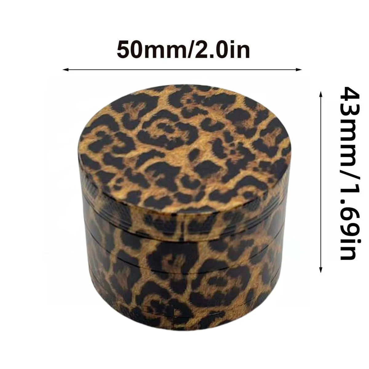 Leopard Print Metal Herb Grinder