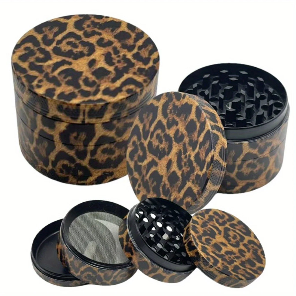 Leopard Print Metal Herb Grinder
