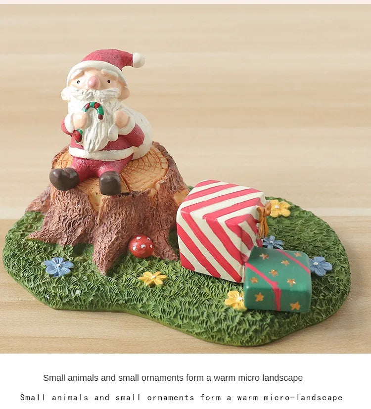 Cute Grassland Tree Hole Decoration Creative Micro Landscape Cartoon Ins Home Decoration Resin Crafts Home Decor Fairy Garden