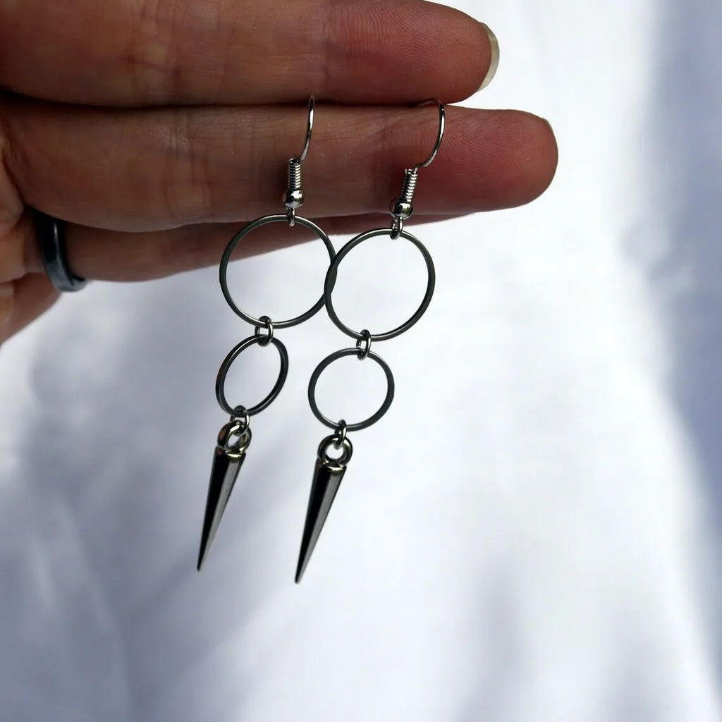 Punk Rivet Earring,Korean Jewelry,Hippie Accessory,Gothic Rock,Y2k,Sharp Spike Charm,Avant-garde,Design Sense,Ear Hoop For Women