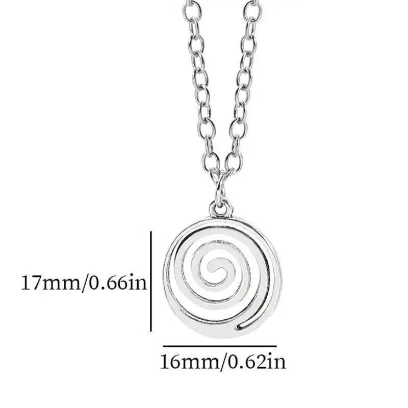 Y2K Retro Vortex Necklace For Women Man Fashion Party Rock Jewelry Accessory Gift Pentagram Vortex Sun Mysterious Hippie Choker