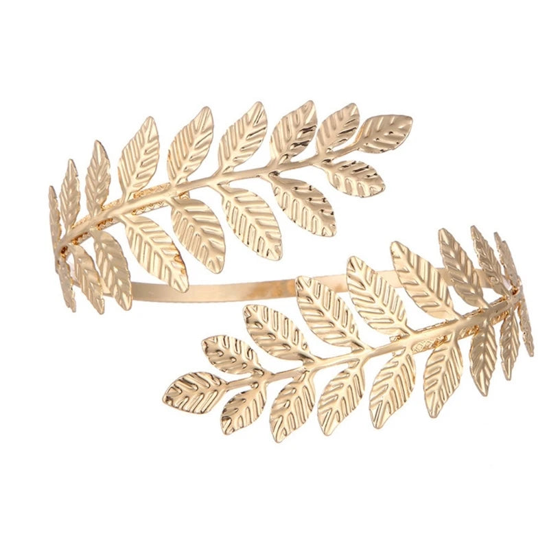 Upper Arm Bracelet Metal Coil Swirl Spiral Shape Armband Cuff Fashion Simple Arm Bangle Armlet Adjustable for Women Girl