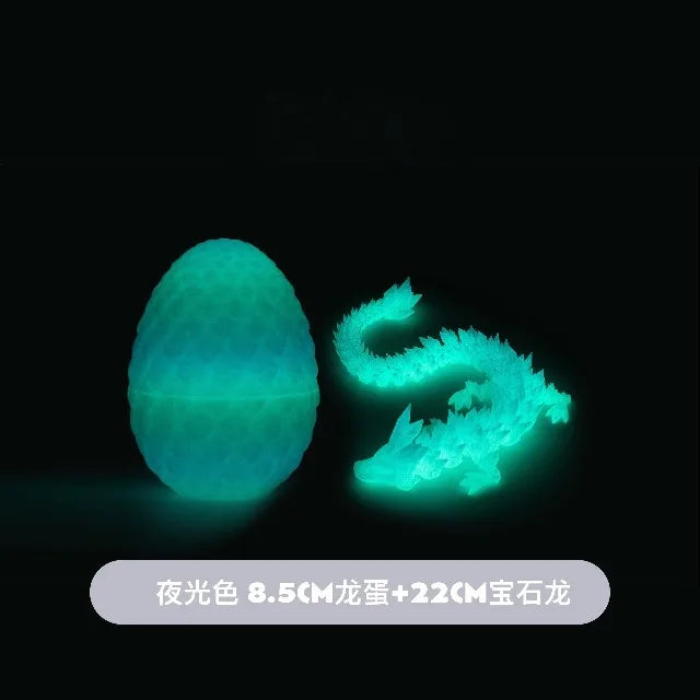 Cute 3D Printed Chinese Dragon Surprise Egg Movable Joint Articulated Dragon Mini Desktop Decoration Collectible Craft Gift