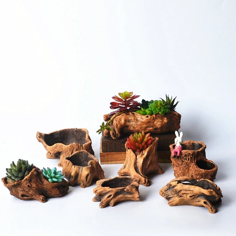 Garden Vintage Look Flower Pots Imitation Planter Enhancing Plant Beauty for Succulents Enhancing Natural Aesthetic