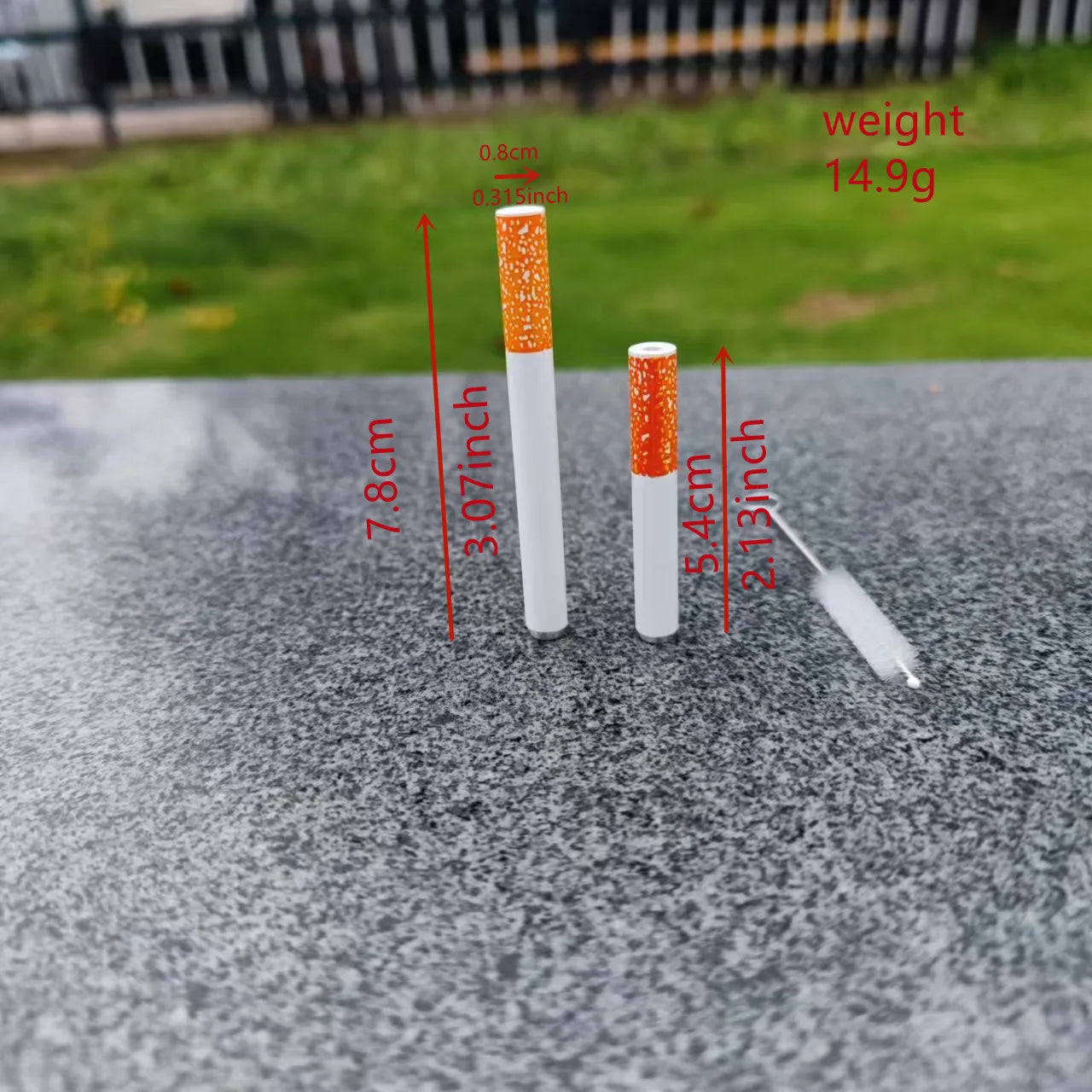 7.8cm/5.4cm 2 combination metal smoke pipes cigarette accessories. These three options are:54mm-78mm，2pcs 78mm，54mm.