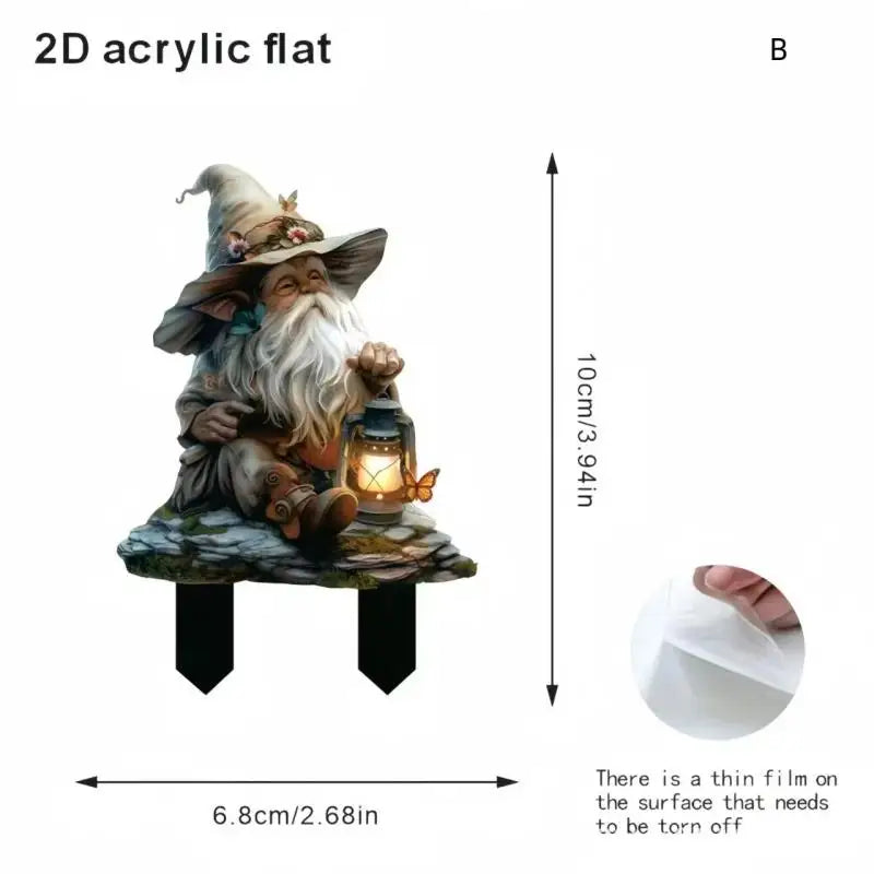 1PC Cute Strawberry Hedgehog Garden Decoration 2D Flat Acrylic Ground Insert With Classic Spring Elements