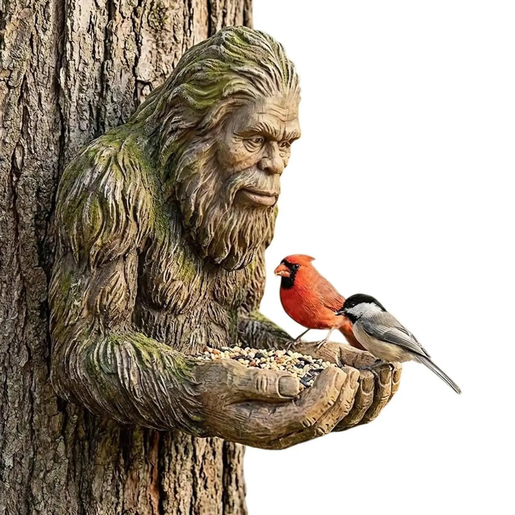 Bird Feeder Garden Sculpture Birdfeeder Yard Art Decoration Wild Bird Feeding Station for Outdoor Garden Backyard Patio Yard