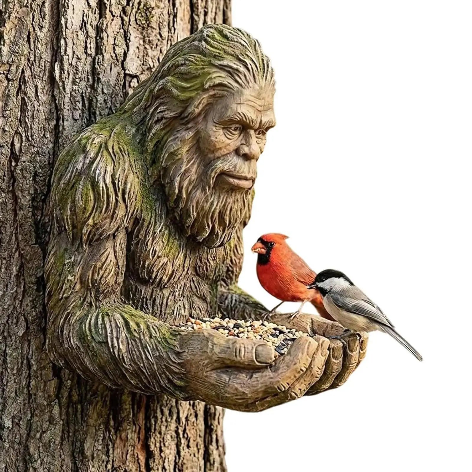 Bird Feeder Garden Sculpture Birdfeeder Yard Art Decoration Wild Bird Feeding Station for Outdoor Garden Backyard Patio Yard