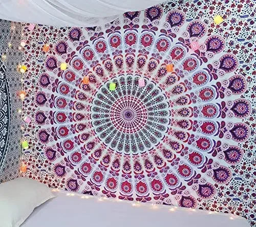 Hippie Mandala Tapestrys India Bohemian Psychedelic Bedding Decor Tapestry Aesthetic Vintage Wall Tapestry Art Tapestry Tapiz