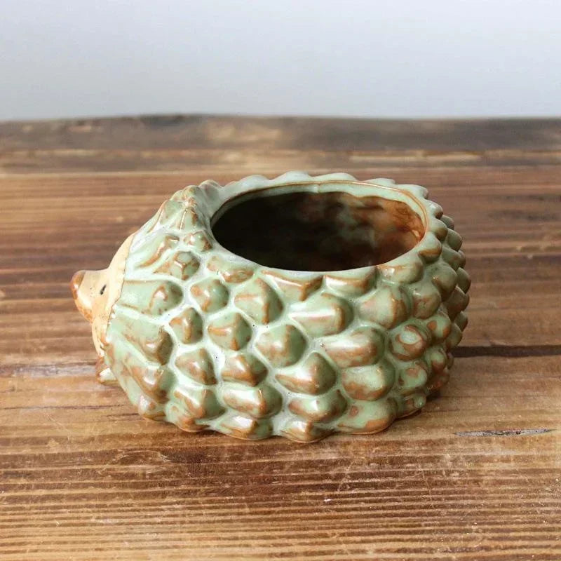 Hedgehog-shaped Ceramic Kiln Glaze Planter (1pc) - Garden Succulent Pot, Cute Bonsai Flower Pot, Decoration