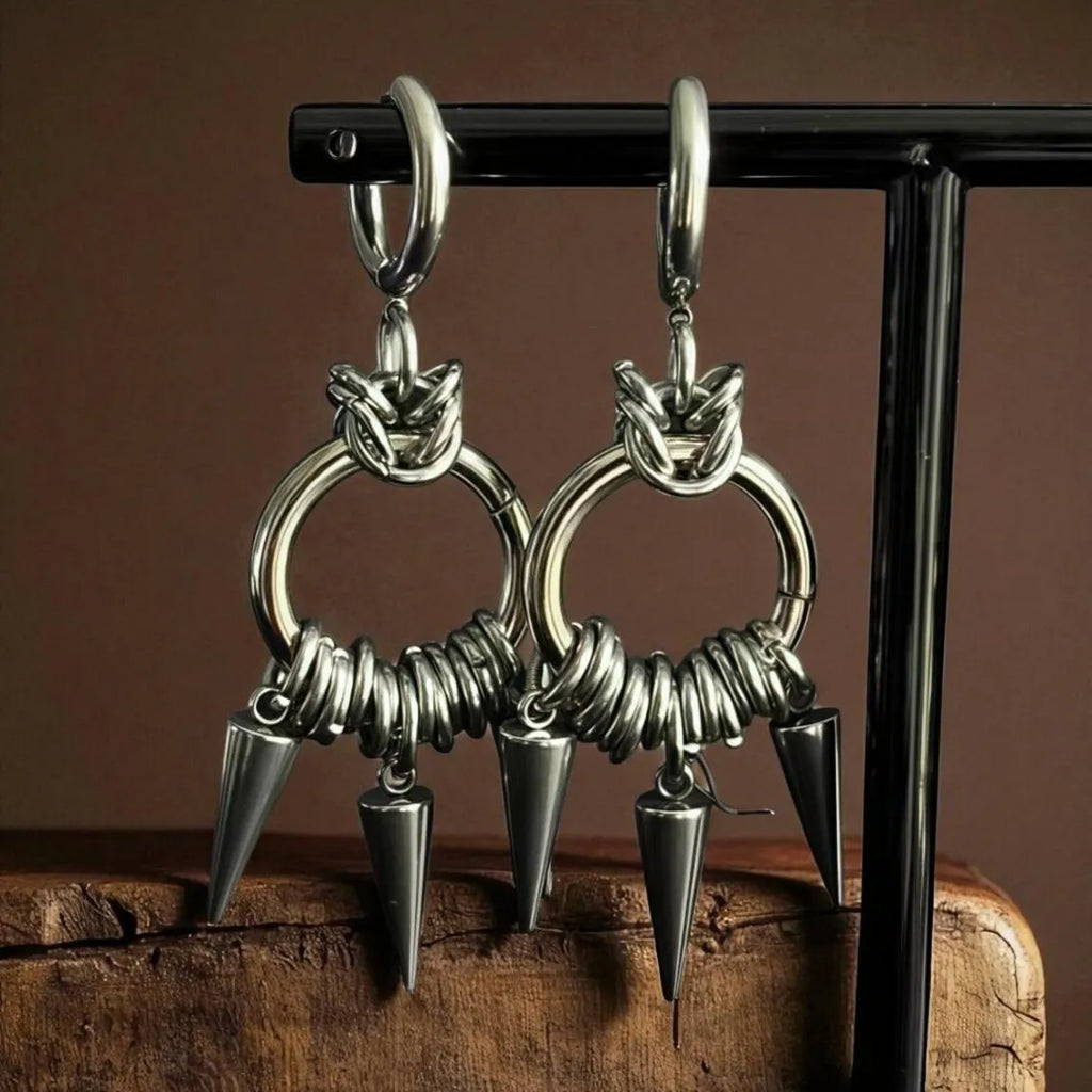 Punk Rivet Earring,Korean Jewelry,Hippie Accessory,Gothic Rock,Y2k,Sharp Spike Charm,Avant-garde,Design Sense,Ear Hoop For Women