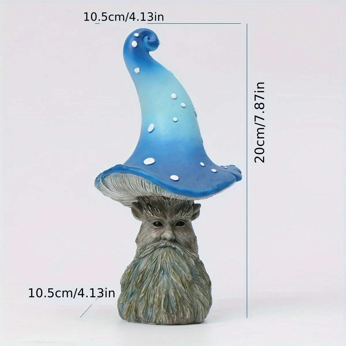 Facial Genie Mushroom Outdoor Sculpture Garden Ornament Accessories Courtyard, Lawn and Gardening
