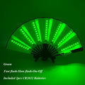 Holiday Carnival party lighting supplies  LED neon light rave fan  folding luminous fan wedding hand fan glowing in the party