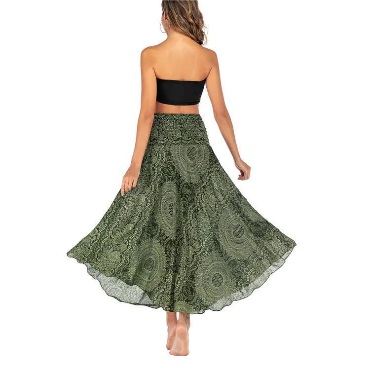 Sexy Summer Long Boho Bottom Women Skirt Vintage Casual Ropa Mujer Faldas Loose Fashion y2k Maxi Skirts Woman Clothing Saia Jupe